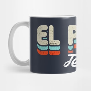 Retro El Paso Texas Blue Mug